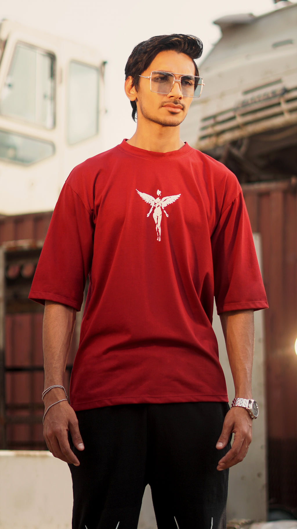 Nirvana  Maroon Oversized T-shirt