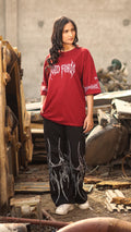 Void Form Signature Maroon Oversized T-shirt