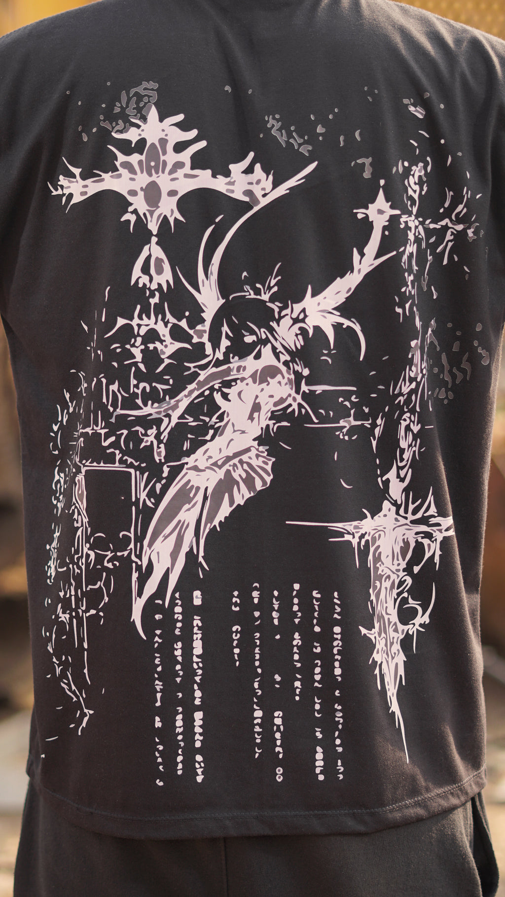 Void Form Signature Black Oversized T-shirt