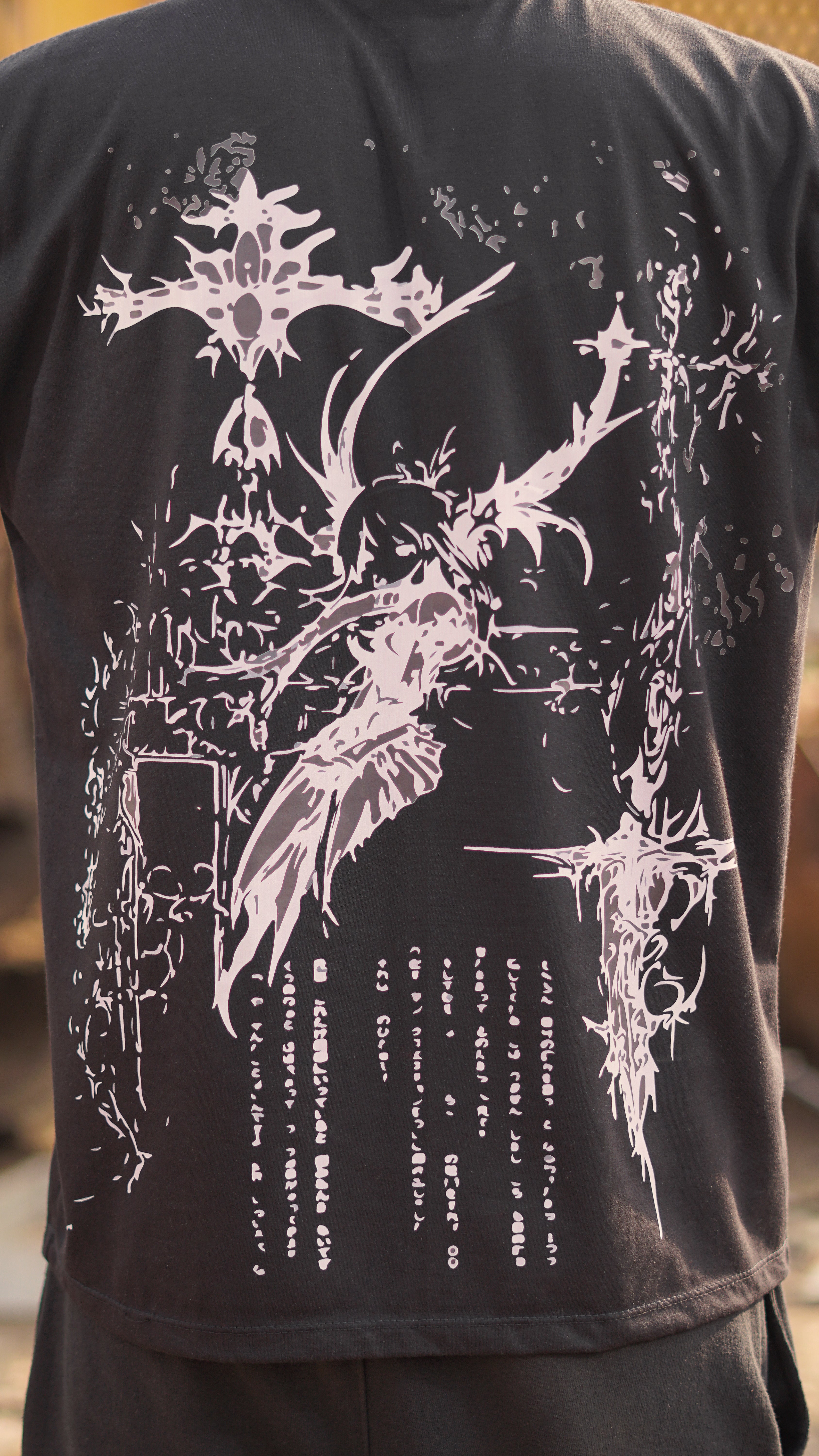 Void Form Signature Black Oversized T-shirt